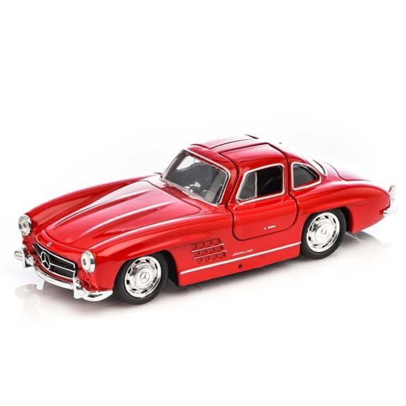 Mercedes-Benz 1:38 Pullback model car 300 SL gull-wing door red B66055844 Review