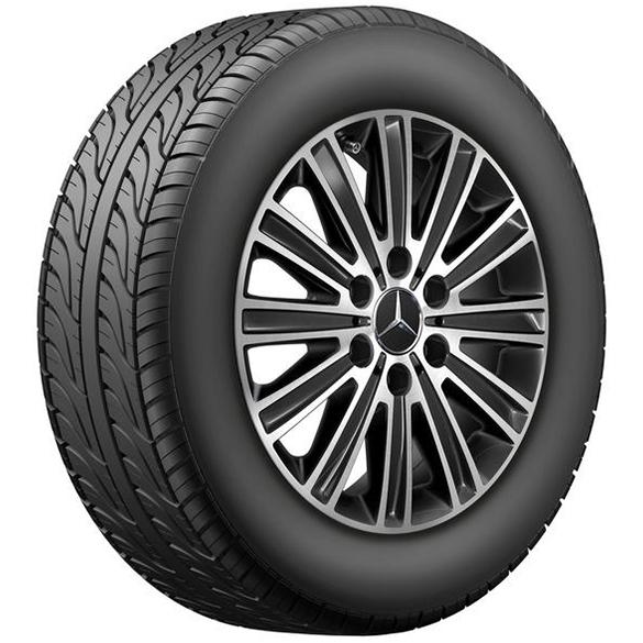 Mercedes-Benz 17 inch rim set Sprinter BR907 12-spoke black high-sheen A90740153007X23-B Review