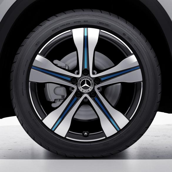 Mercedes-Benz 19 inch rim set EQB X243 5-spoke-design high-sheen black blue A2434011500-5X31-EQB Review