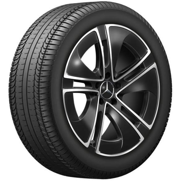 Mercedes-Benz 19 inch summer wheels CLE C236 A236 black 5-spokes Continental Q440241111060/70 Review