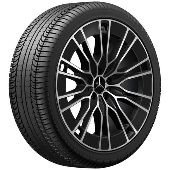 Mercedes-Benz 20 inch summer wheels E-Class W214 S214 black 10-double-spokes Continental Q440241110330/340 Review