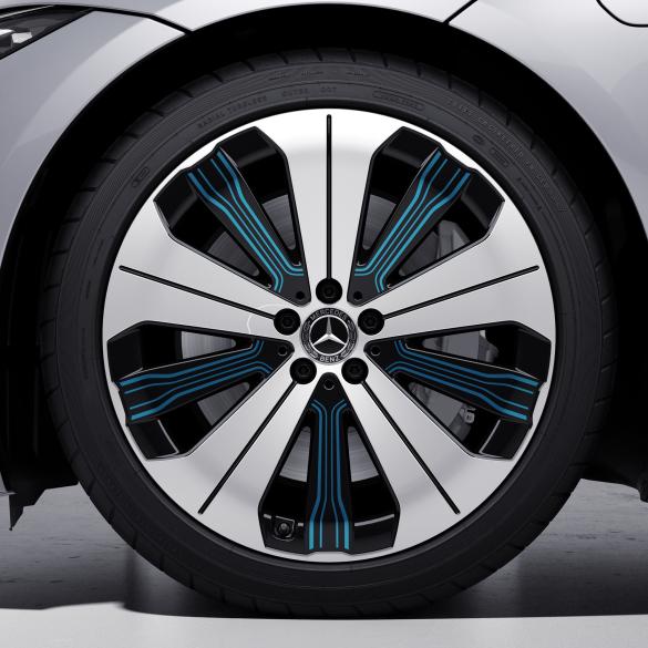 Mercedes-Benz 21 inch rim set EQS V297 black blue A2974011000 5X31-V297 Review