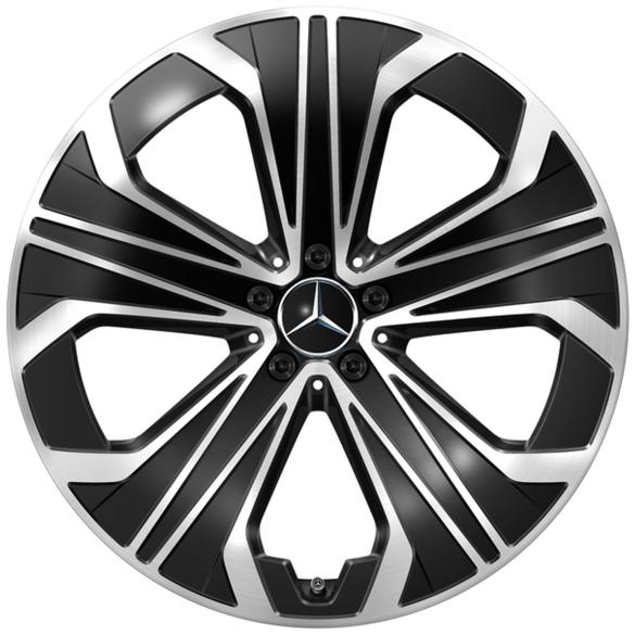 Mercedes-Benz 21 inch wheels EQE SUV X294 5-W-spoke Aero black A2944010200 7X23-X294 Review