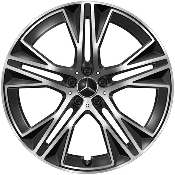 Mercedes-Benz 22 inch wheels EQS SUV X296 black 5-twin-spokes A2964010900 7X23-B Review