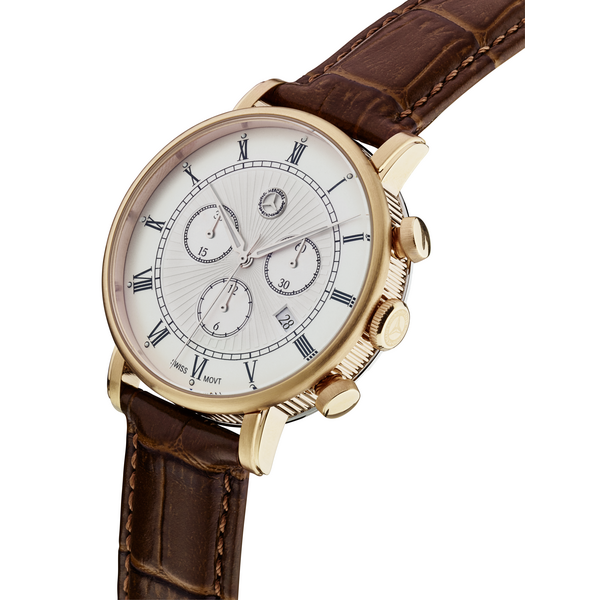 Genuine Mercedes-Benz Classic Retro Gold Chronograph Men's Watch
