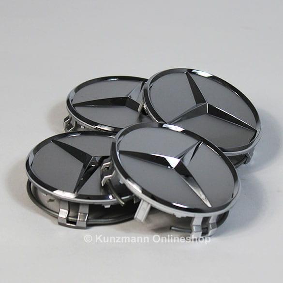 Mercedes-Benz wheel hub cap sat in sterling silver with chrome star B66470206 Review