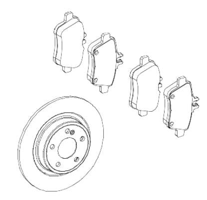 Genuine Mercedes-Benz Rear Brake Discs & Pads A-Class W176 Model Series
