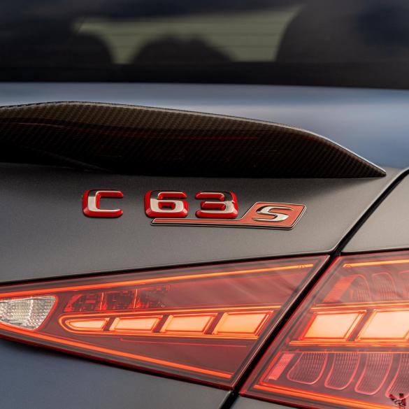 Mercedes-Benz C63 S E nameplate chrome / red night package C-Class W206 sedan -AMG A2068177200 Review