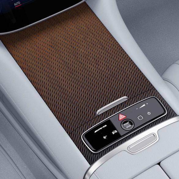 Mercedes-Benz Center console cover brown wood open pore with pattern EQS V297 EQS-Holz-braun-Mittelkonsole Review