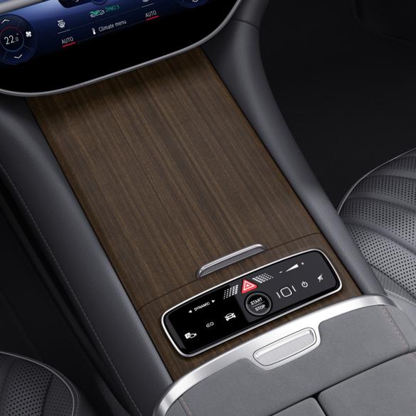 Mercedes-Benz Center console cover walnut wood open pore EQS V297 EQS-Walnuss-braun-Mittelkonsole Review