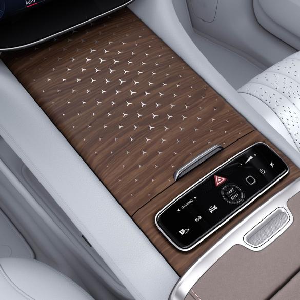 Mercedes-Benz Center console wood magnolia with star pattern console EQS V297 EQS-magnolie-star-Mittelkonsole Review