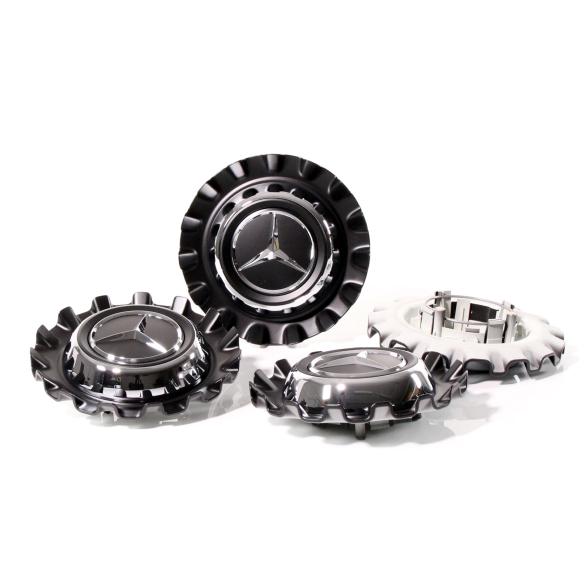 Mercedes-Benz Cover hub cap set black matt A0004004800 9283-B Review
