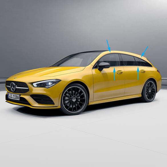 Mercedes-Benz Trim strips Windows Doors Night package black CLA X118 Shooting Brake Bordkantenzierstäbe-Night-X118 Review