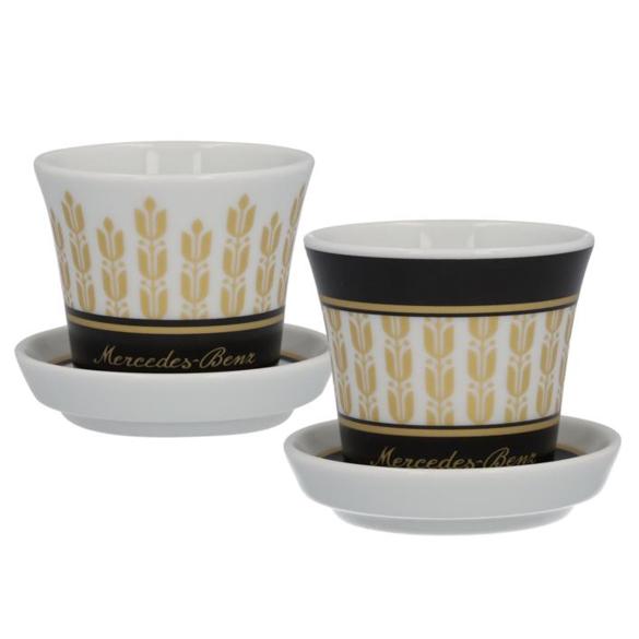 Mercedes-Benz Espresso cups porcelain 4-piece set black white gold 90ml B66042028 Review