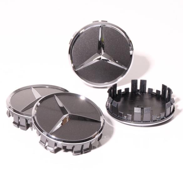 Mercedes-Benz wheel hub cap set 71.8mm tremolitgrey-metallic A00040027009130-B Review