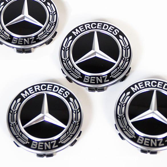 Mercedes-Benz wheel hub cab set star with laurel weath black A22240022009040-B Review