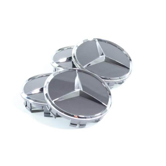 Mercedes-Benz Hub cap set tantalum grey with chrome star 66.6 mm A0004003800 7519 Review