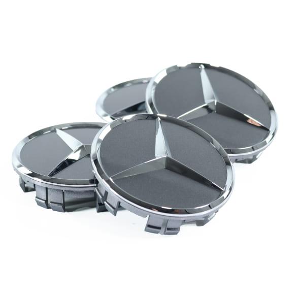 Mercedes-Benz Hub cap set tremolit grey with chrome star 66.6 mm A0004003800 9130 Review