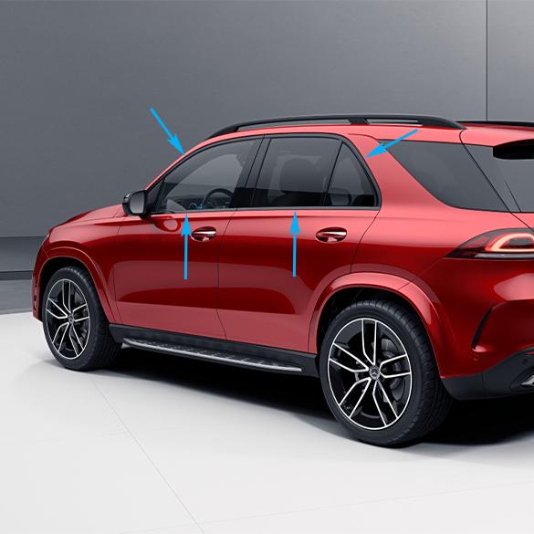 Mercedes-Benz Trim strips Windows Doors Night package black GLE SUV V167 GLE-SUV-V167-Night-Fenster Review