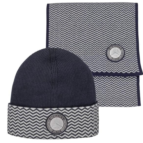 Mercedes-Benz Knitted Hat and Scarf Set Classic Navy B66041804+B66043391 Review