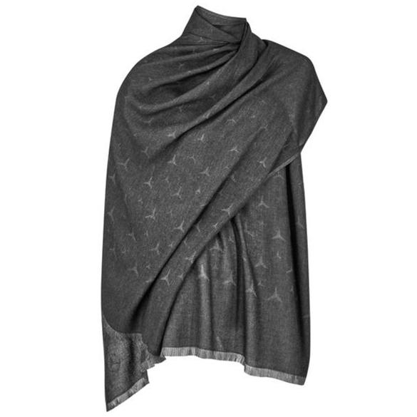 Mercedes-Benz Ladies Scarf Star Pattern dark grey black B66959623 Review