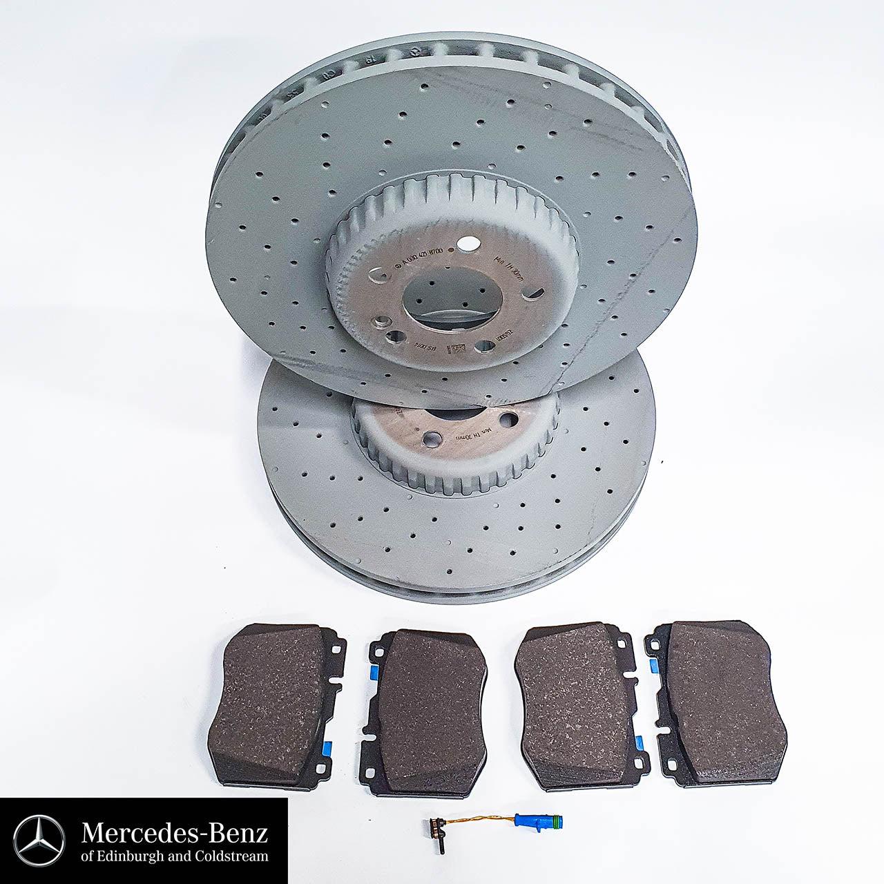 Genuine Mercedes-Benz Brake Pads & Discs With Wear Sensor - FRONT - 205 C-Class