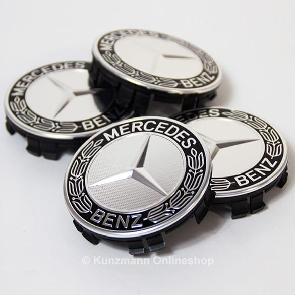 Mercedes-Benz Wheel hub caps laurel design black 71,8 mm A1714000125 9040 Review