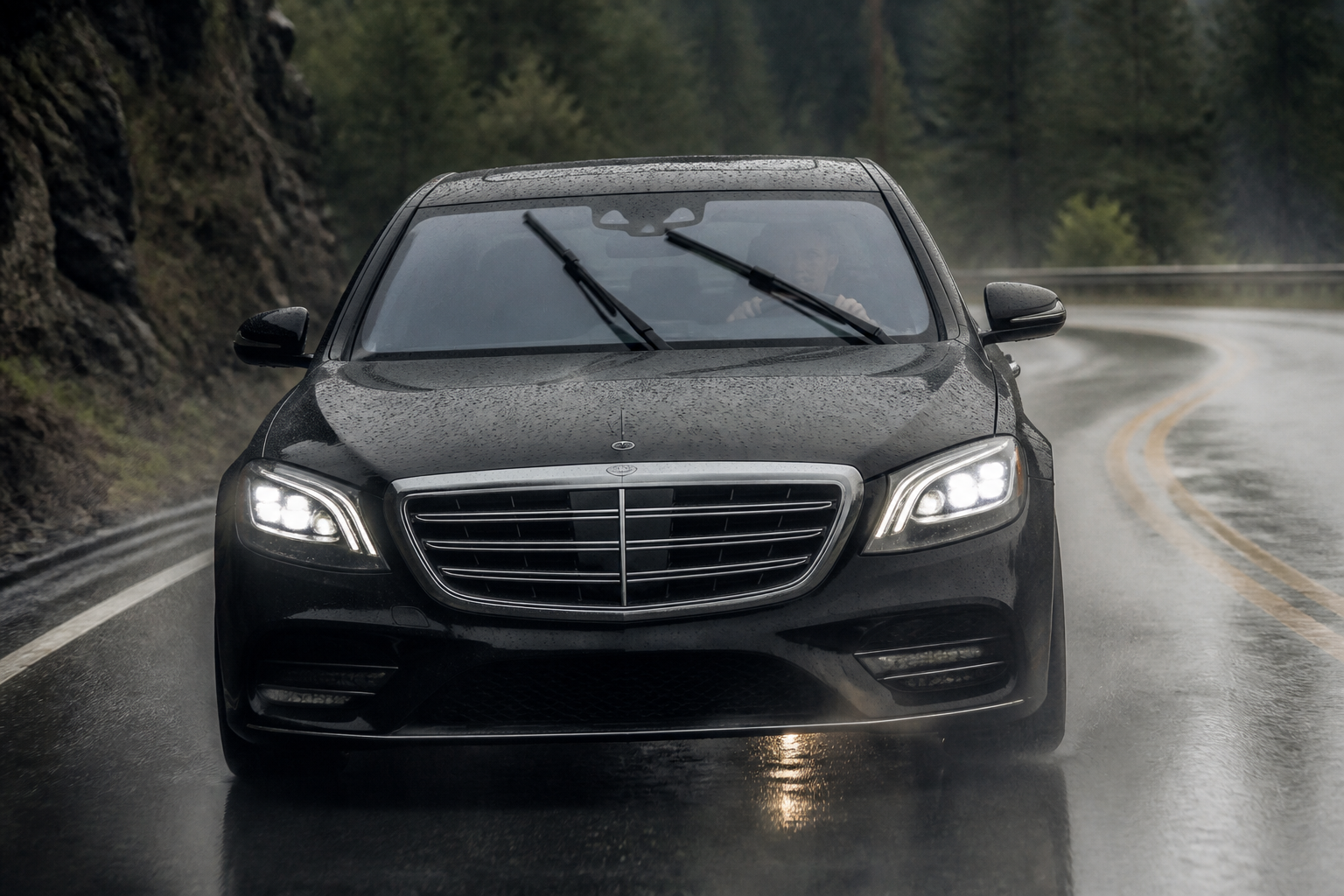 Easier hydroplaning avoidance: how to respond when Mercedes tires start to lose grip in heavy rain