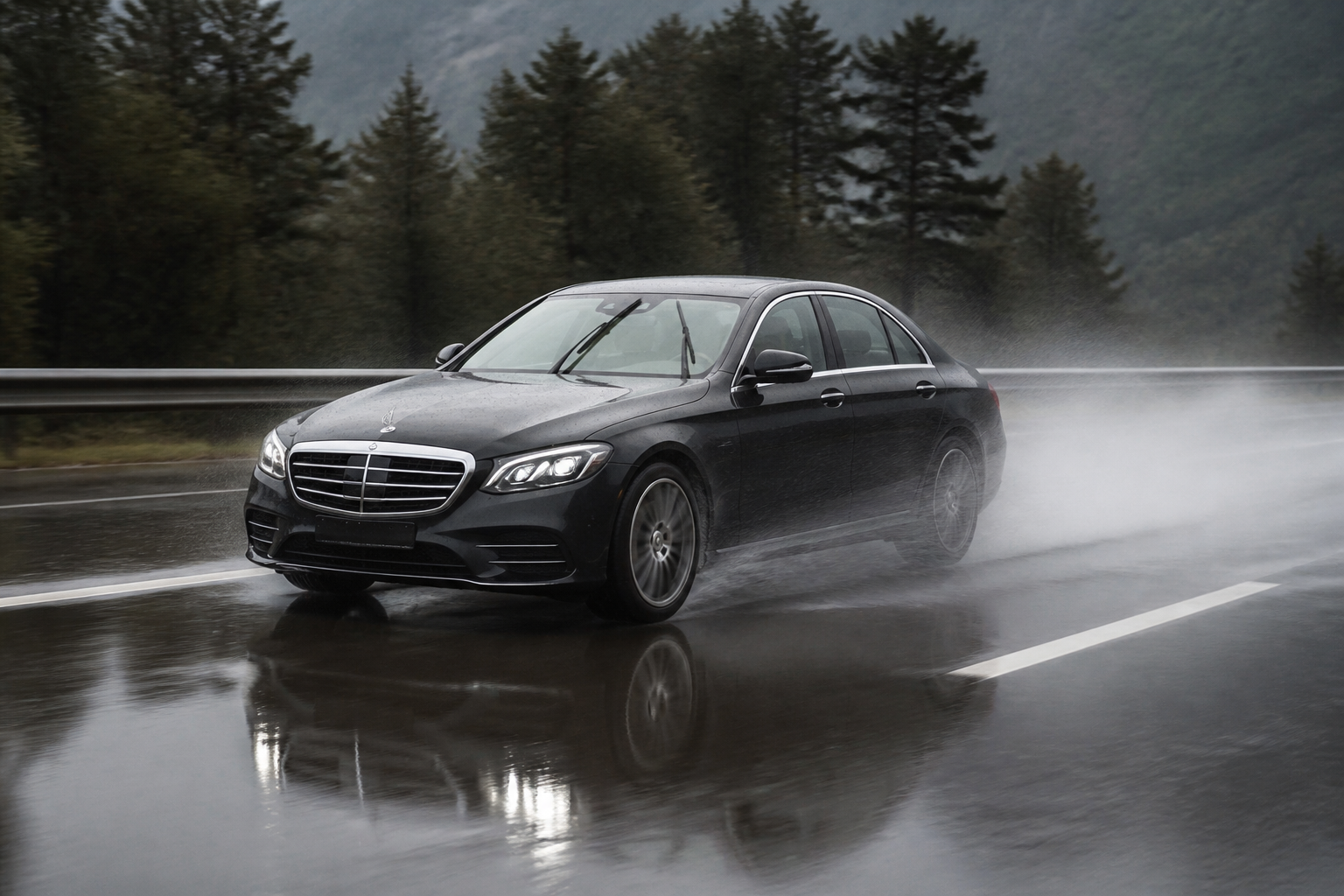 Mercedes Hydroplaning and Flooded-Road Driving: Owner-Manual Techniques