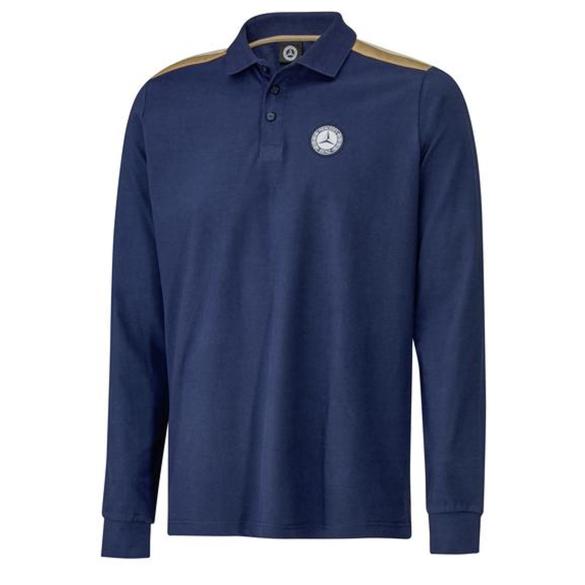 Mercedes-Benz Poloshirt Langarm Herren blau Größe M B66041748 Review