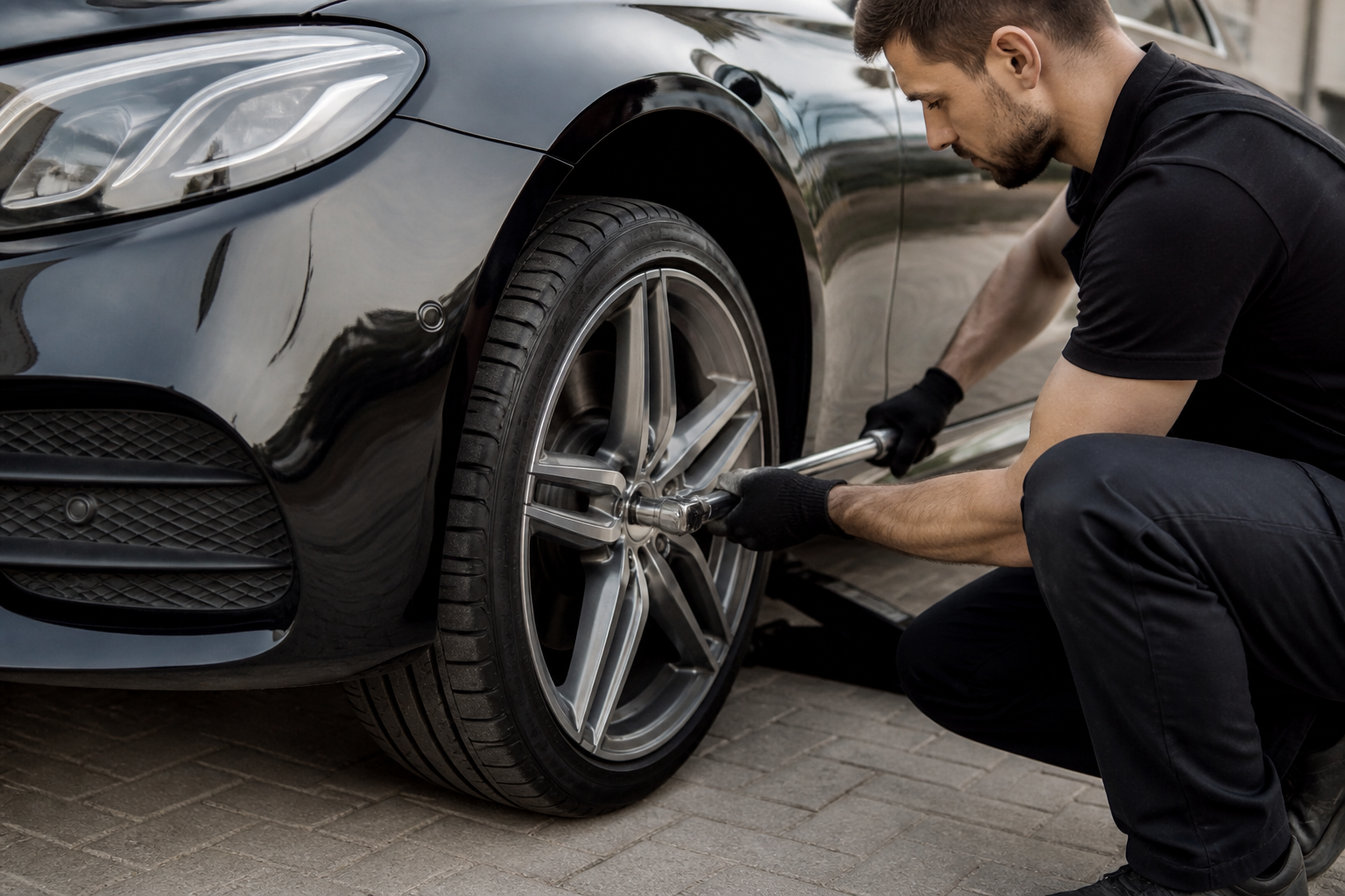 Mercedes Wheel Change: Tightening Torque, Pattern, and TPMS Restart