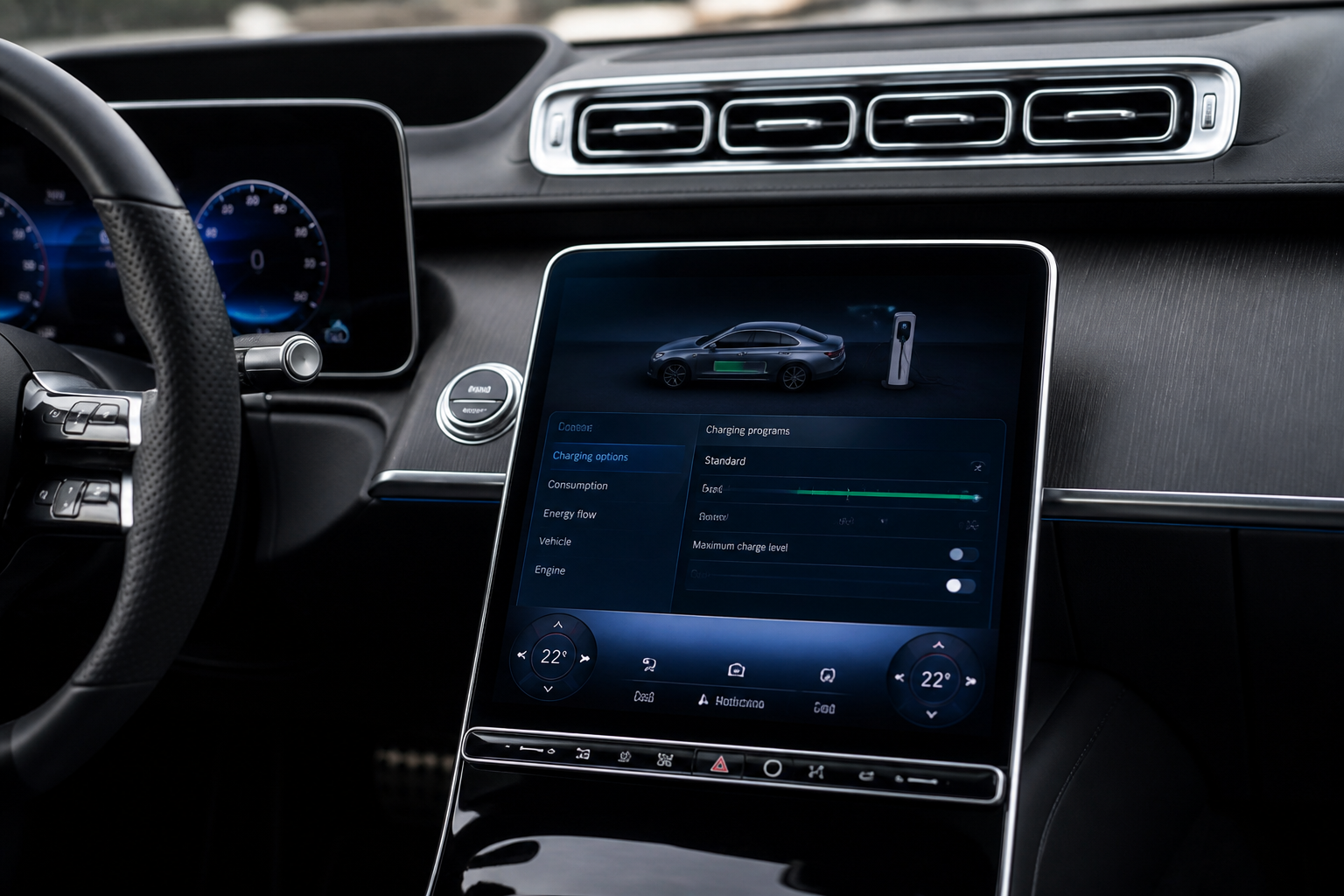 How to Set Departure Time & Maximum Charge Level in Mercedes MBUX