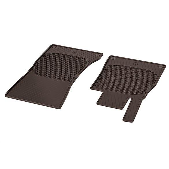Mercedes-Benz Rubber floor mats 2-piece front espresso brown S-Class A2226807605 8U51 Review