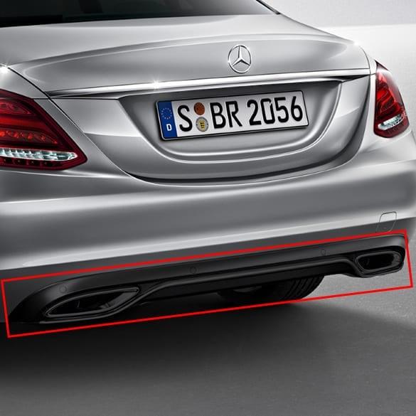 Mercedes-Benz Tailpipes double flow black C-Class 205 Diffusor Night Package with PTS W205-zweiflutig-Diffusor-PTS-NIGHT Review