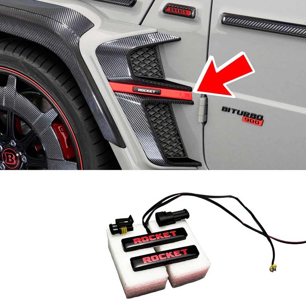 Red LED Brabus Rocket Emblem Review TC-14125