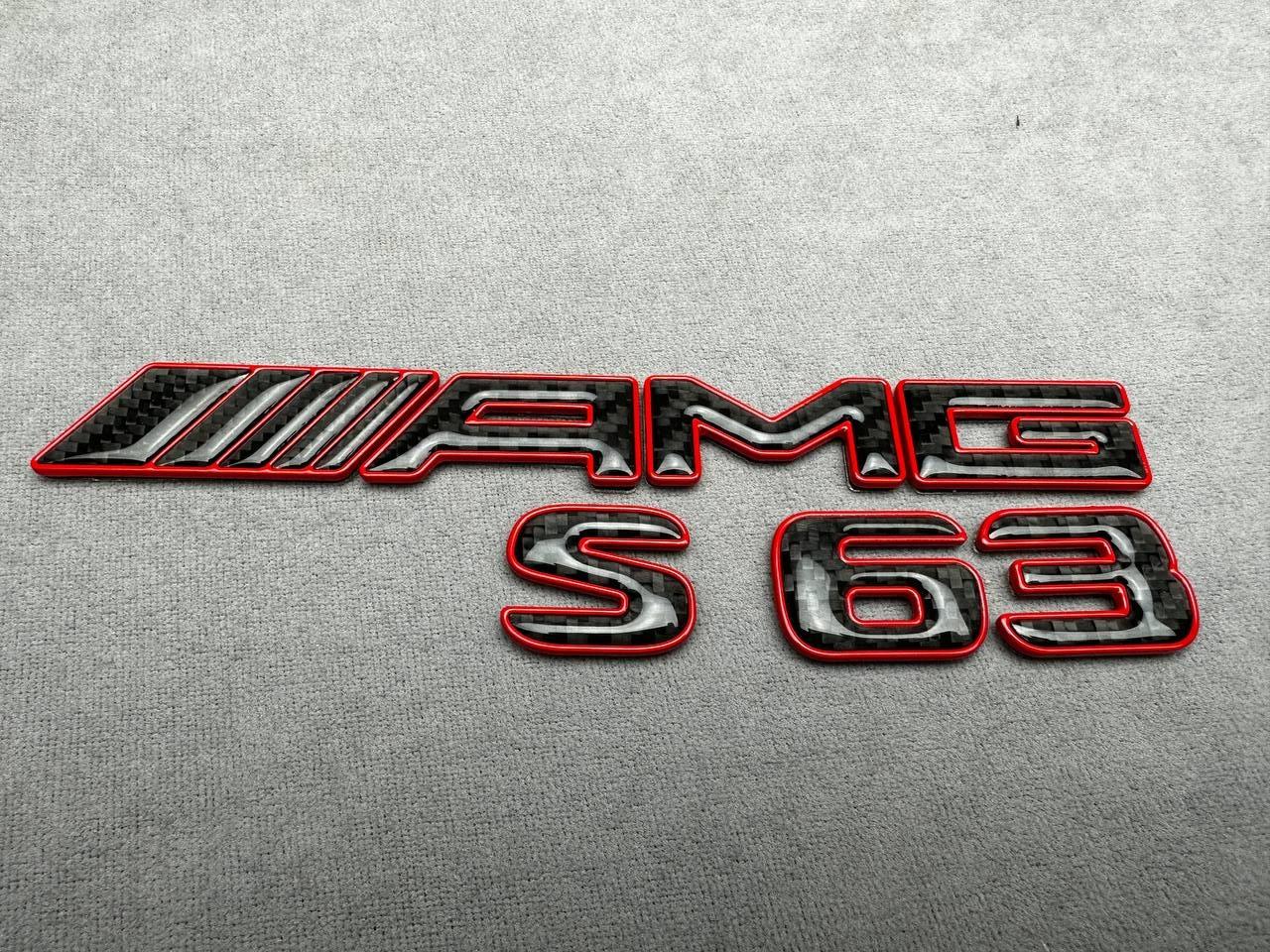 Carbon fiber AMG S63 Tail Badge Review TC-18241