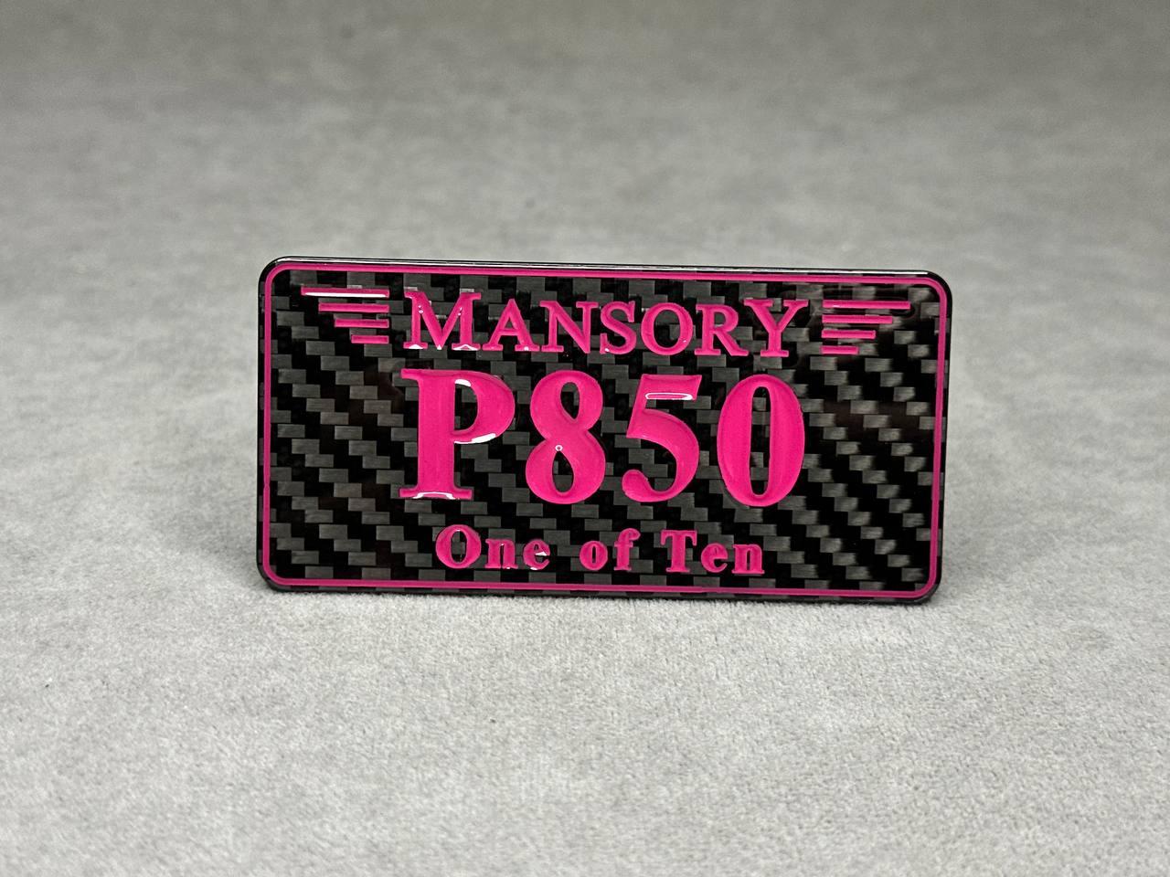 Tail carbon emblem Pink Mansory Review TC-19841