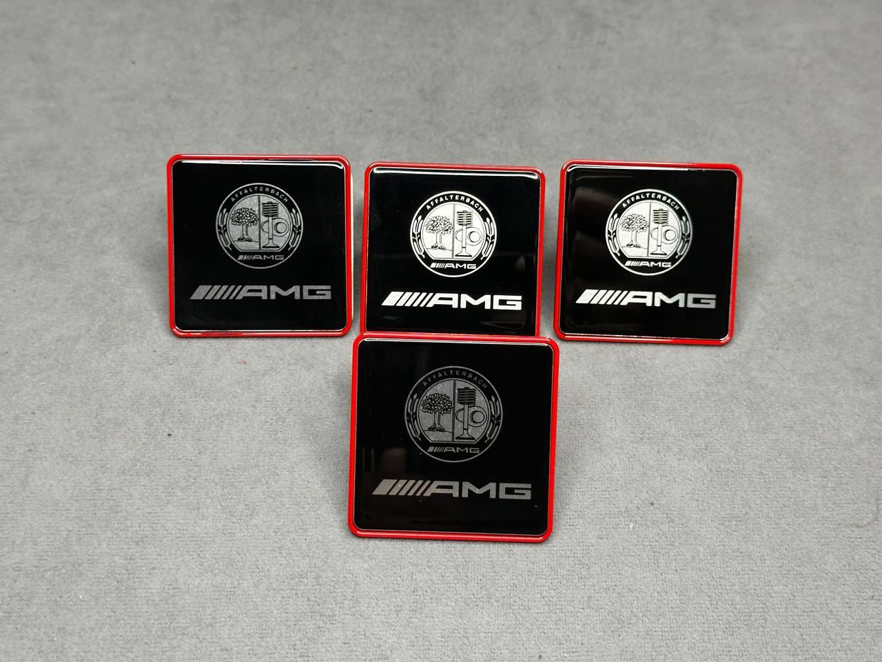 Seat Metal emblem AMG Red All Review TC-20499