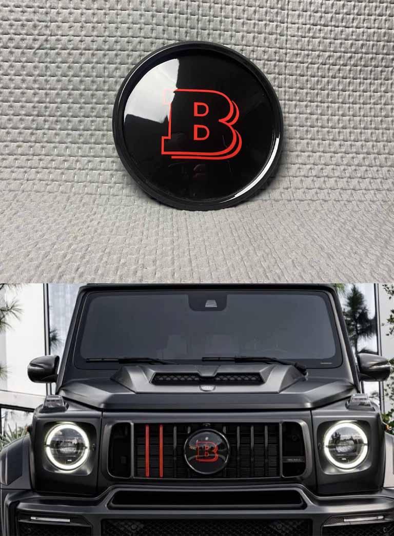 Front radiator red Brabus logo Review TC-4453