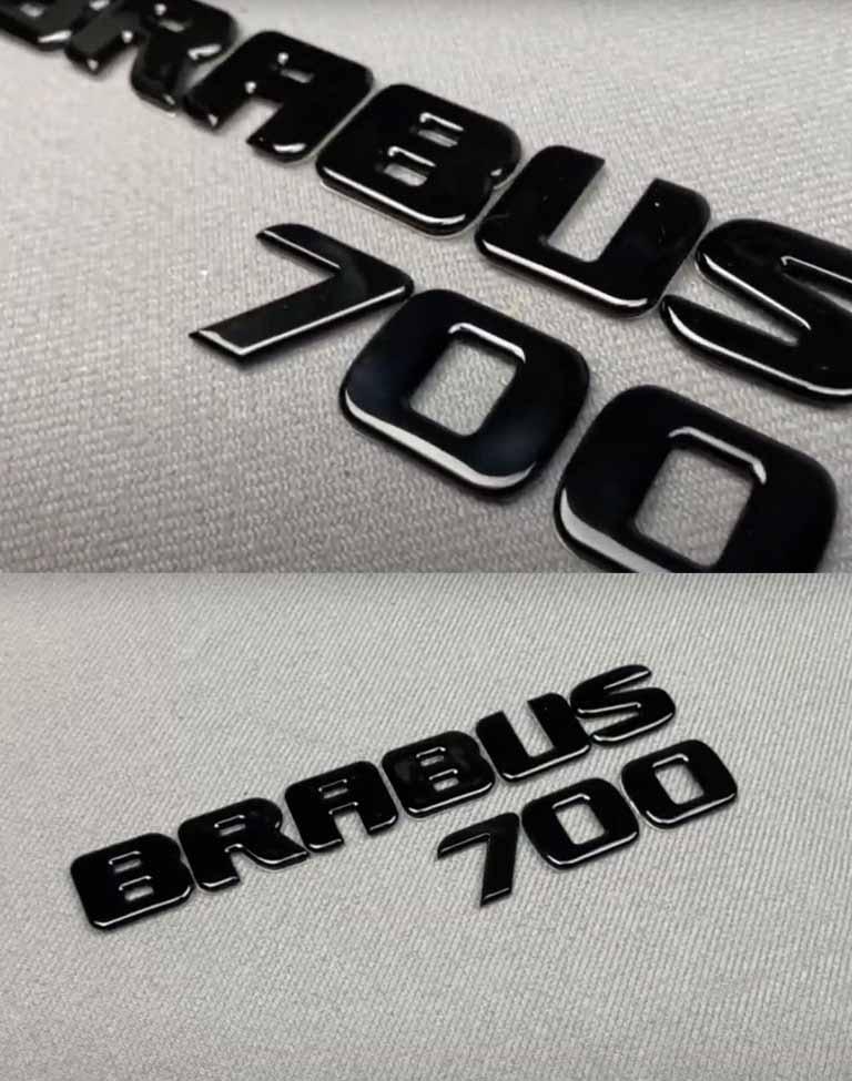 Black Brabus 700 rear metal badge Review TC-4474