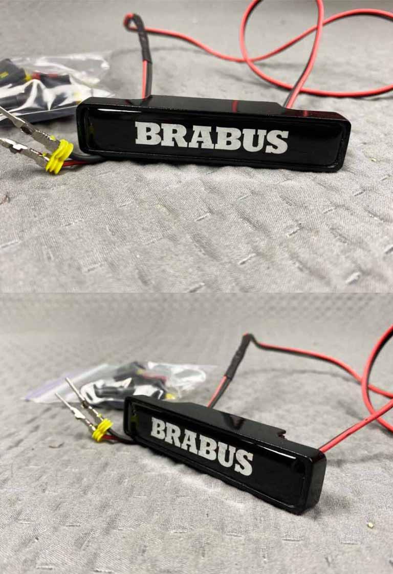 LED Red Brabus Badge on car front Review TC-4482