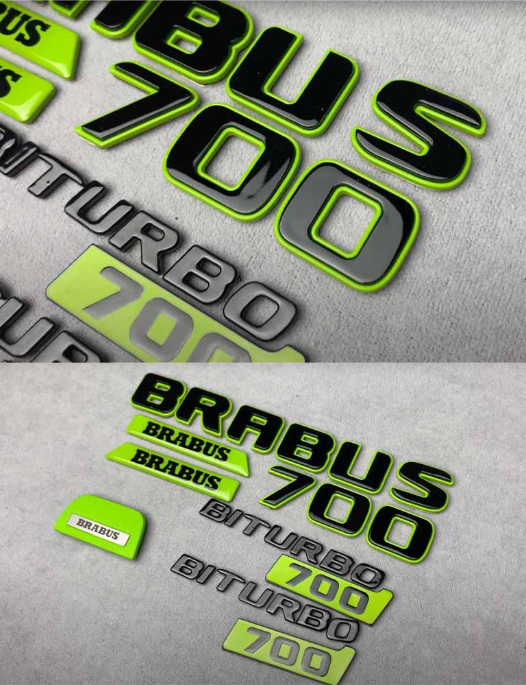 Green Brabus steering wheel badge Review TC-4536
