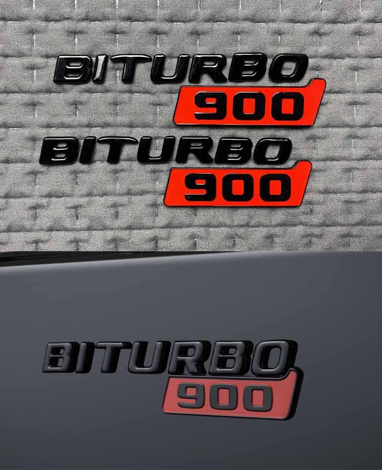 Brabus badge Biturbo 900 black Review TC-4548