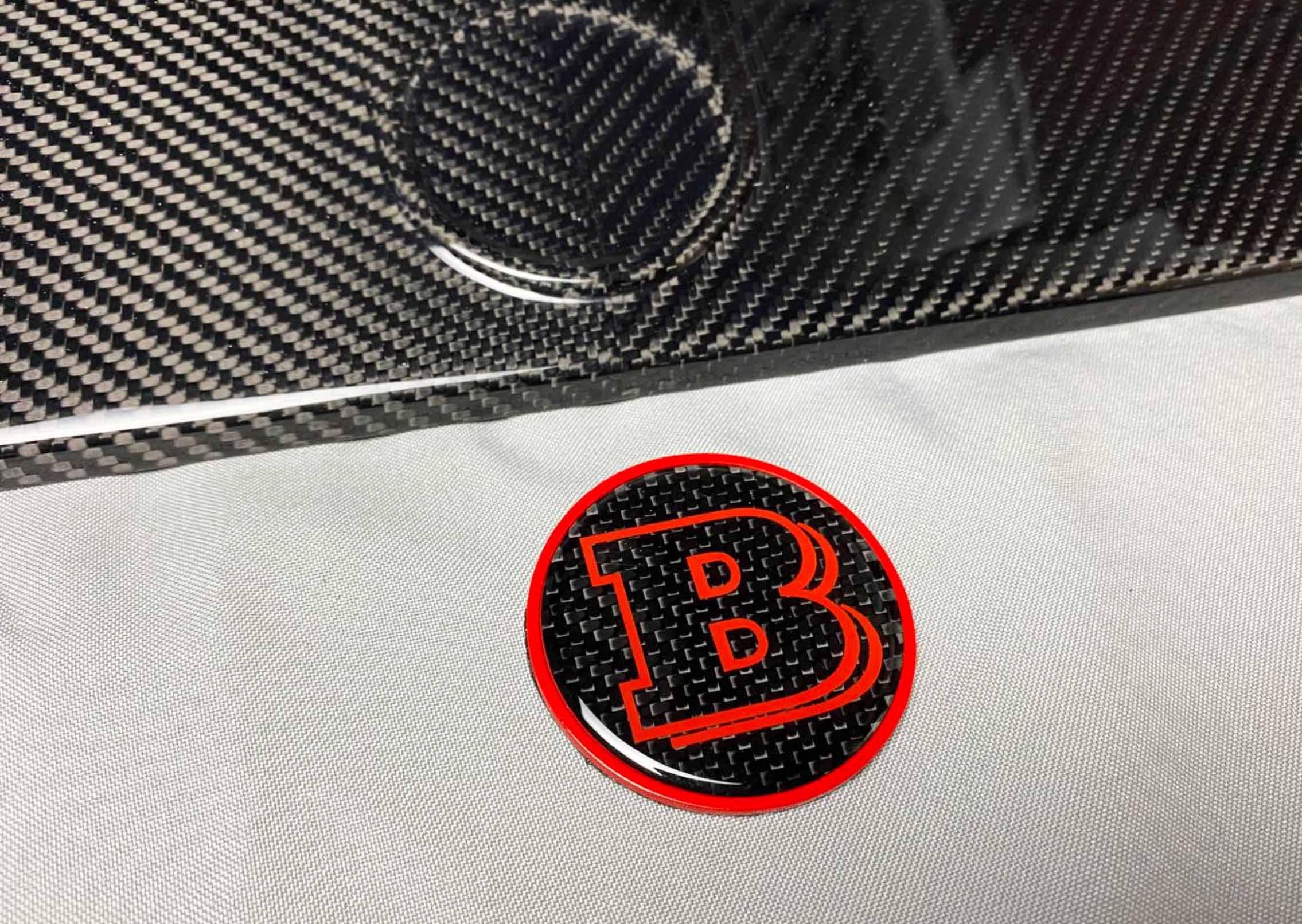Carbon Brabus logo with red trim Review TC-4551