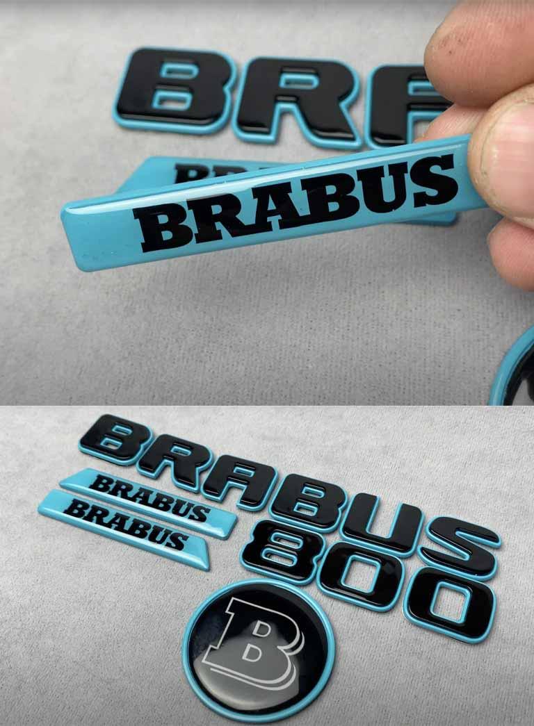 Brabus Logo set metallic in blue Review TC-4595