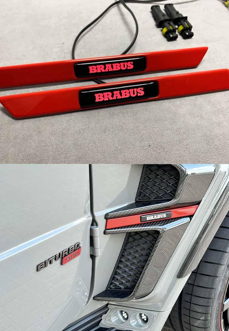 Red fender inserts Brabus logo Review TC-4598