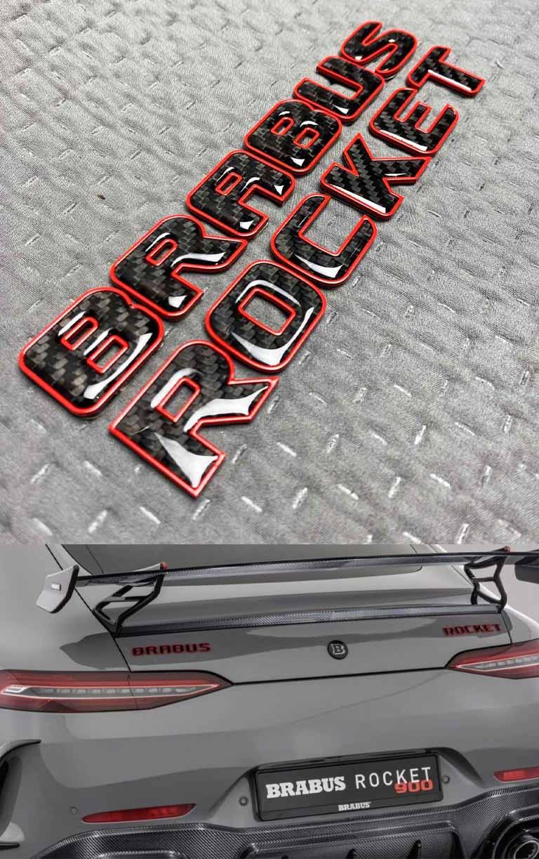 Brabus Rocket carbon rear emblem Review TC-4601
