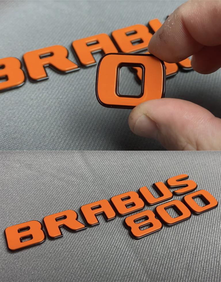 Orange metallic Brabus 800 logo Review TC-4648