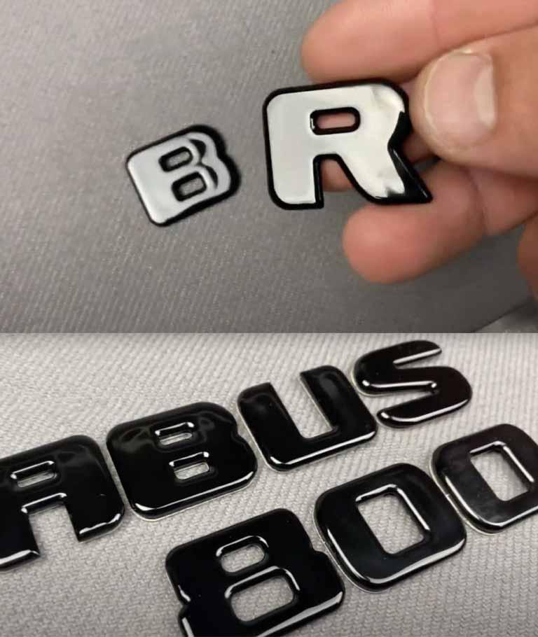 Metal black Brabus 800 logo Review TC-4660