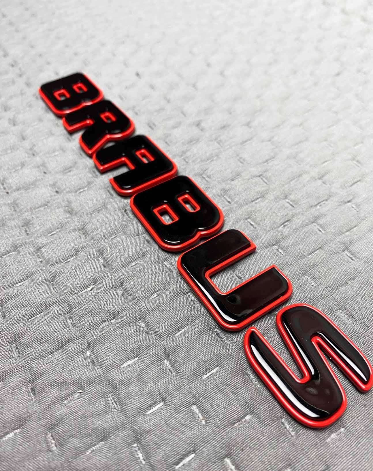 Metal black Brabus logo with red Review TC-4662